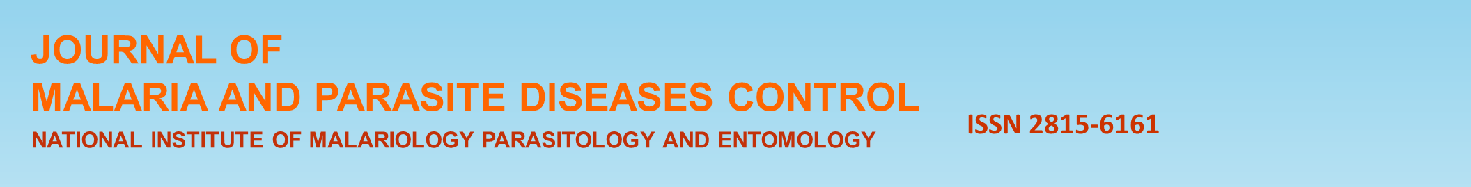 JOURNAL OF MALARIA AND PARASITE DISEASES CONTROL